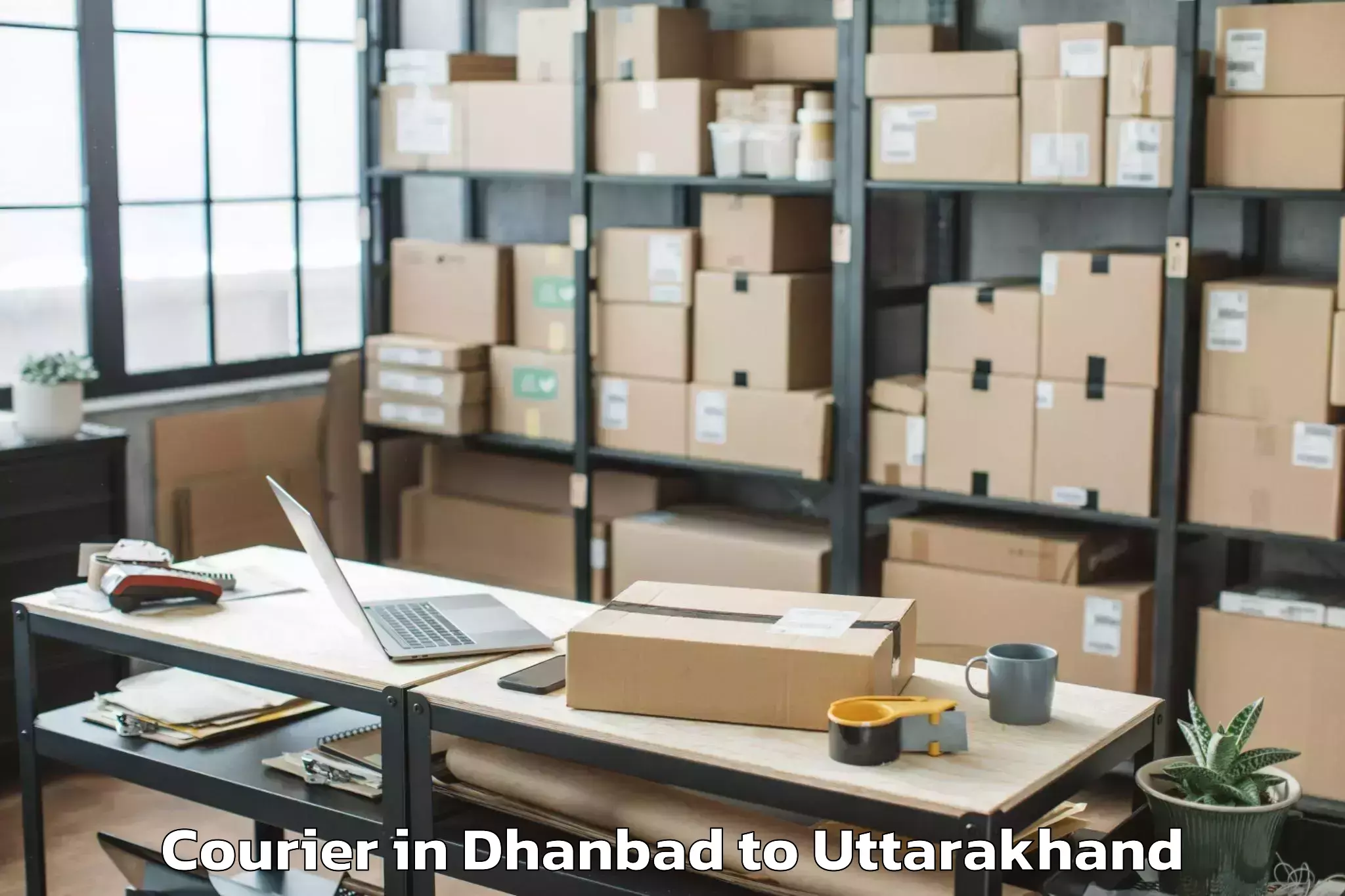 Dhanbad to Ghansali Courier Booking